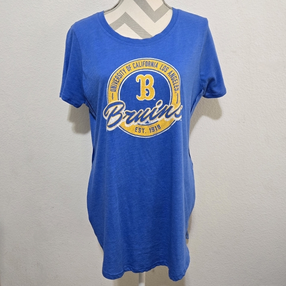 UCLA Bruins Women's Workout Top Blue Yellow Size Large (12/14) - Picture 5 of 12